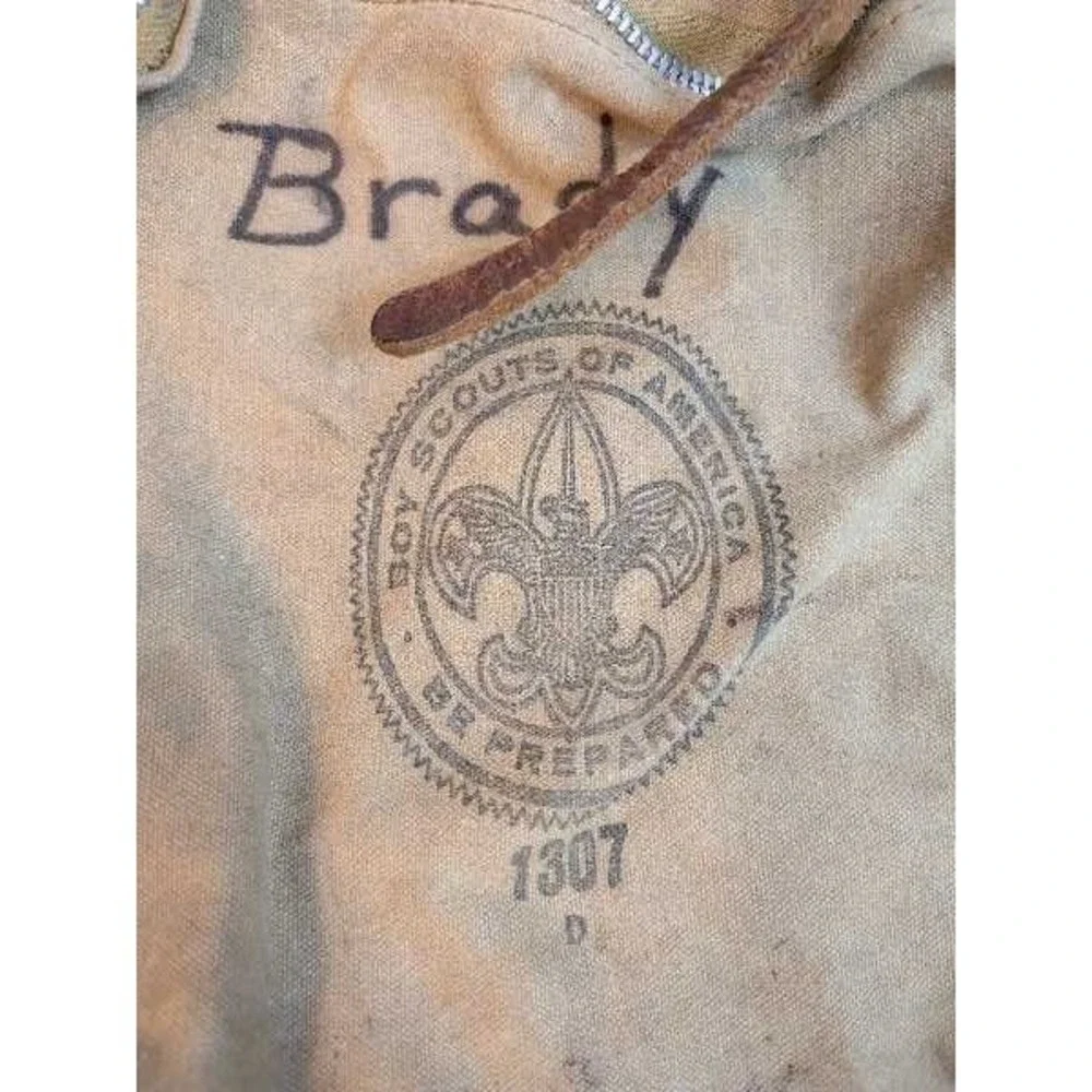 Boy‎ Scouts of America 50 Miler Award Vintage Canvas Backpack Hiking Bag
